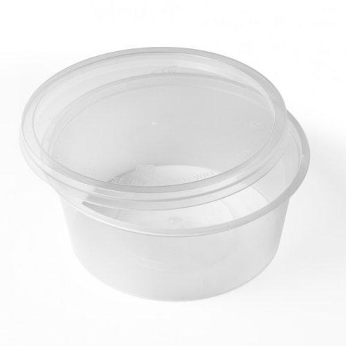 Thali Outlet - 50 x Round 10oz Microwave Clear Plastic Food Containers Freezing Takeaway Hot Cold Foods - 120mm (D) x 40mm (H) by Thali Outlet Leeds