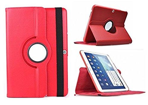 Theoutlettablet® Funda Giratoria 360º para Tablet Bq Aquaris M10 10.1" Book Cover Case Protección Delantera y Trasera Color Rojo