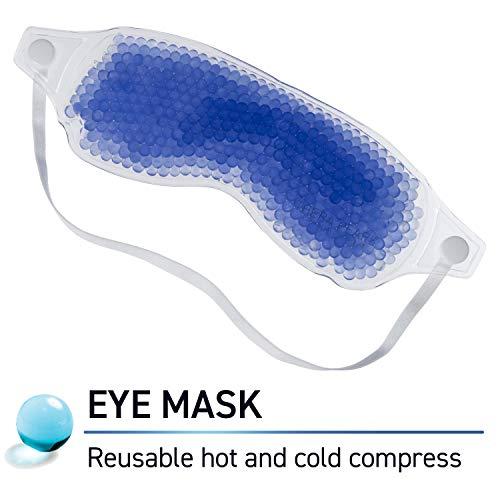 Máscara de ojos reutilizable con cuentas de gel flexible