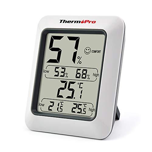 ThermoPro TP50 Termómetro Higrometro Digital para Interior Termohigrómetro Medidor Profesional para Medición de Temperatura y Humedad del Casa Ambiente