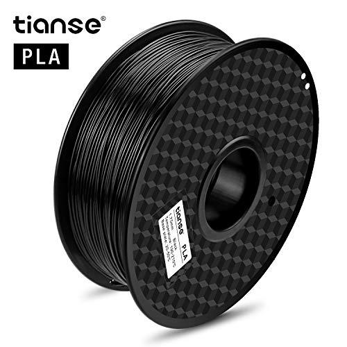 TIANSE Filamento de PLA para la impresora 3D / Pluma 3d, 1 kg 1,75 mm(Negro)