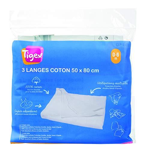 Tigex 80600712 - Pack de 3 gasas, color blanco