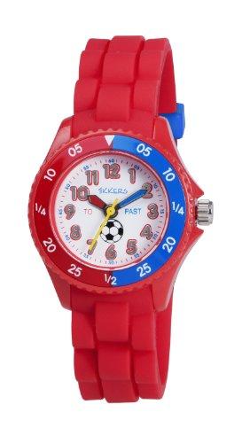 Tikkers TK0040 - Reloj analógico de Cuarzo para niño con Correa de Caucho, Color Rojo