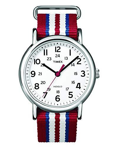Reloj Timex Unisex  Special Weekender Slip Through, Rojo (Rojo/Blanco)
