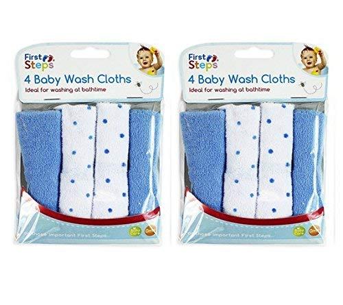 Pack de 8 toallitas suaves de franela lavables a máquina - Para bebés a partir de 0 meses