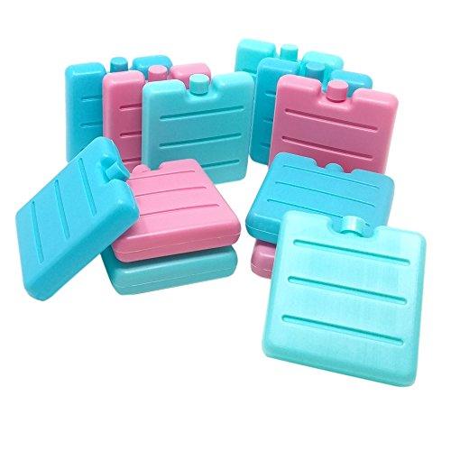 ToCi - pequeños acumuladores de frío en azul, rosa y verde | Mini acumuladores para nevera portátil | acumuladores de frio para fiambreras, 12