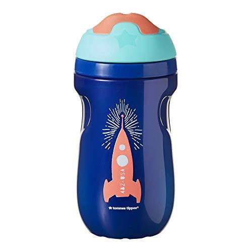 Tommee Tippee Active Drinking - Vaso de precipitados con aislamiento para niños, Azul, 12 meses +