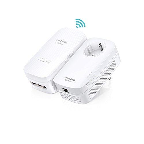 TP-Link TL-WPA8730 Kit WiFi-1750Mbps - 2 adaptadores de comunicación por línea eléctrica PLC/Extensor/repetidores de Red, Amplificador Cobertura Internet (4 Puertos/Smart TV/Ps4/Nintendo Switch)