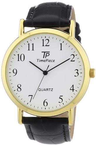 TP Time Piece Classic TPGA-32337-13L - Reloj analógico de cuarzo para hombre, correa de cuero color negro