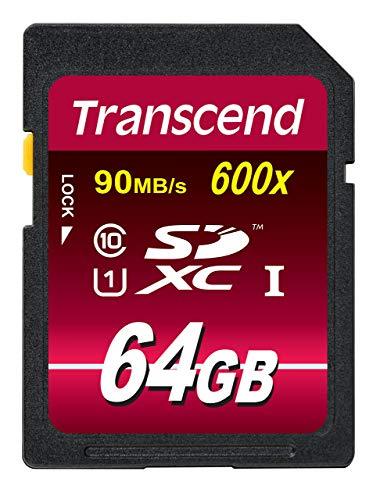 Transcend TS64GSDXC10U1E - Memoria de memoria SDXC de 64 GB (clase 10, 90 MB/s)