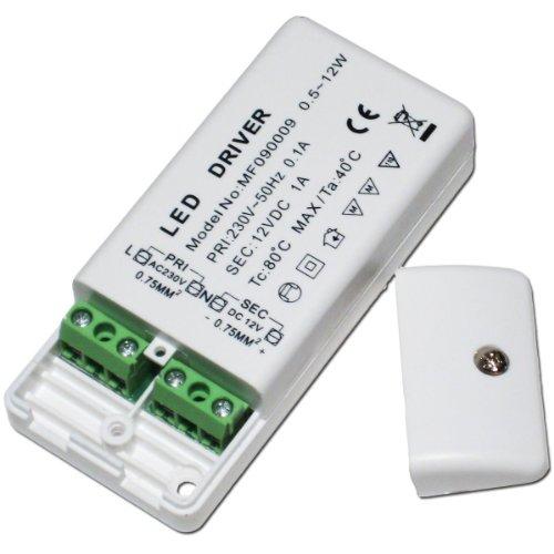 'LED transformador de"ct de 12E de V2, 0,5 - 12 W, 230 V ~ a 12 V =, rectangular