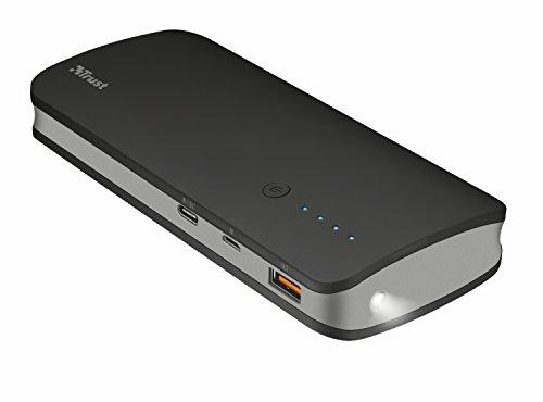 Trust Urban Omni - Batería Externa Inteligente de 10000 mAh con con conexión USB-C, Color Negro