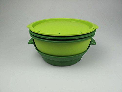 Tupperware 101° MicroGourmet - Juego de recipientes para cocinar al vapor en el microondas, varios colores