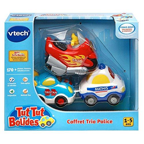 Vtech - A1303731 - Primera Edad De Juguete - Caja Trio - De Vehículo Policía - Tut Tut Bolide, surtido: modelos aleatorios (francés)