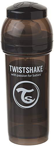 Twistshake - Biberón anticólico tetina silicona (260 ml.) negro