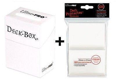 Ultra Pro Deck Box + 100 Protector Sleeves - White - Magic: The Gathering - Standard