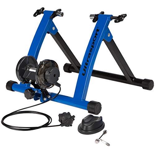 Ultrasport Rodillo para bicicleta con y sin cierre rápido, carga máxima 100 kg; el rodillo de bicicleta permite entrenar con la bicicleta en casa, rodillo, entrenamiento de ciclismo interior