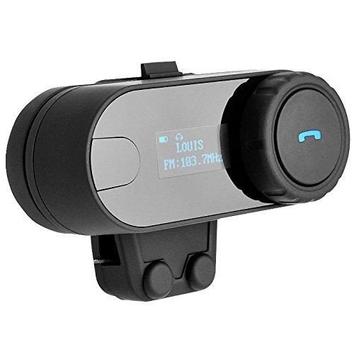 Uphig TCOM-SC Intercomunicador de Casco de Motocicleta Bluetooth Pantalla LCD Headset?Radio de FM / Música Del Teléfono / GPS / Alcance 800M?