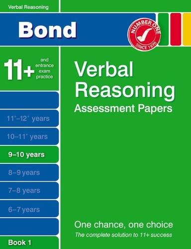Bond Verbal Reasoning Assessment Papers 9-10 years Book 1 (Bond Assessment Papers)