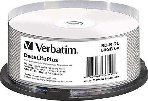 Verbatim 43749 - Disco DVD Blu-ray de 50 GB, 6x. 25 Discos