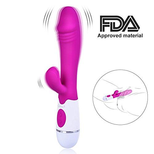 Utimi Vibrador Sexual Mujer Punto G en Silicona con Doble Motor Potente para Vagina y Clitoris Juguetes Eróticos Modelado Dildo Masajeador para Mujer