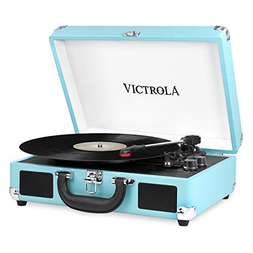 Victrola Suitcase Tocadiscos en maleta Vintage Bluetooth - Turquesa