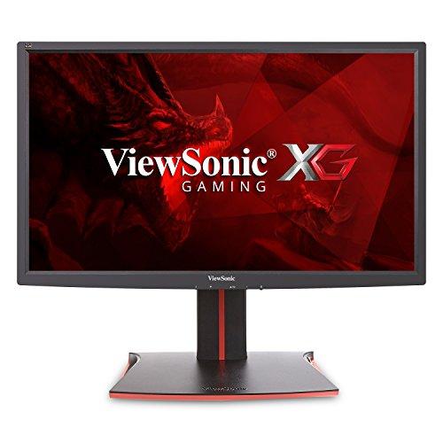 ViewSonic XG2401 - Monitor 24" Gaming Profesional Full HD TN (1920 x 1080, 144Hz, 1ms, FreeSync, 350 nits, Altavoces, DVI/HDMI/DP/USB, Low Input Lag), Color Negro/Rojo