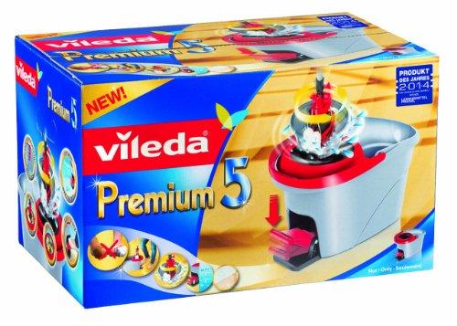 Vileda Premium 5 140784 - Cubo de fregar con sistema rotatorio (complemento perfecto para fregar el suelo)