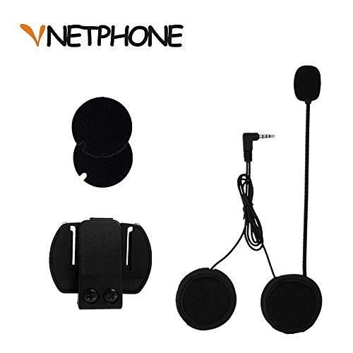 VNETPHONE® Clip Micrófono Auriculares para V6 Motocicleta Casco Bluetooth Intercomunicador Interphone