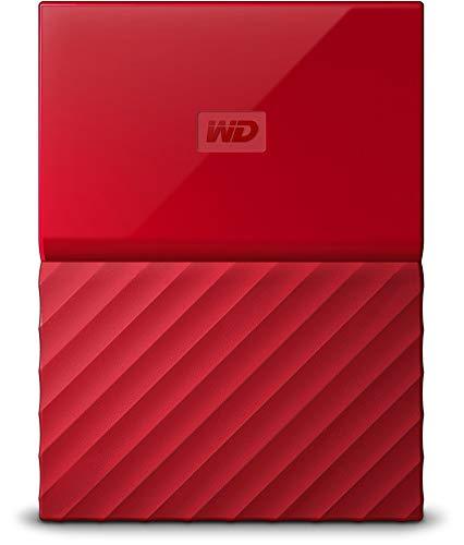 WD My Passport - Disco Duro Portátil de 4 TB y Software de Copia de Seguridad Automática, Rojo