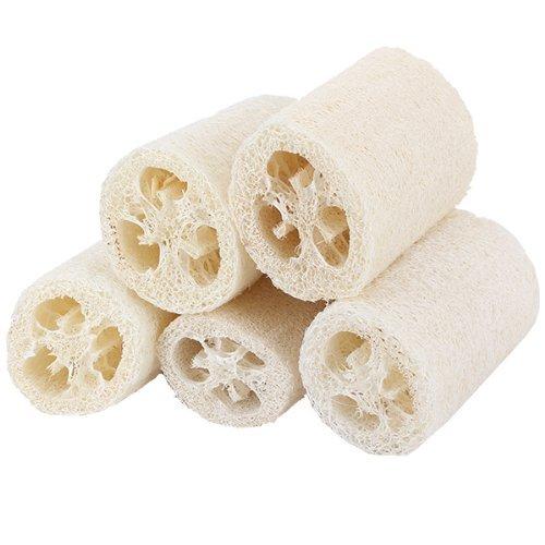 Westeng - Lote de 5 esponjas de lufa natural de baño, ideales para la cocina o el baño