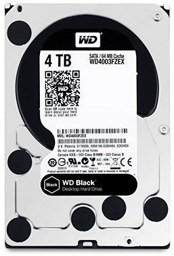 WD Black - Disco Duro de Alto Rendimiento para Ordenadores de sobremesa de 4 TB (7200 RPM, SATA a 6 GB/s, 64 MB de caché, 3,5")