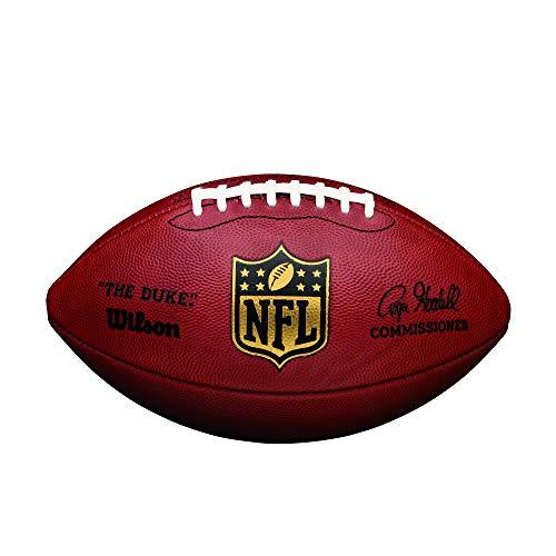 Wilson WTF1100 Pelota de fútbol Americano The Duke Balón Oficial de la NFL Cuero Horween para Jugadores y coleccionistas ambiciosos, Hombre, Marrón, Talla Única
