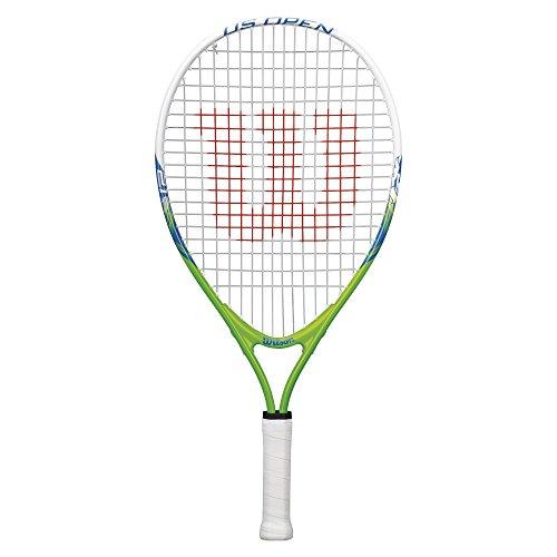 Wilson Raqueta de tenis para niños, Medida 5-6 años, Para juegos en todas las áreas, US Open 21, Verde/Blanco/Azul