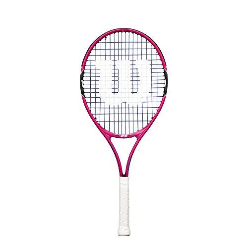 Wilson, Raqueta de tenis para niños, Burn Pink 23, Rosa/Negro, Para niños con altura de 115 a 130 cm