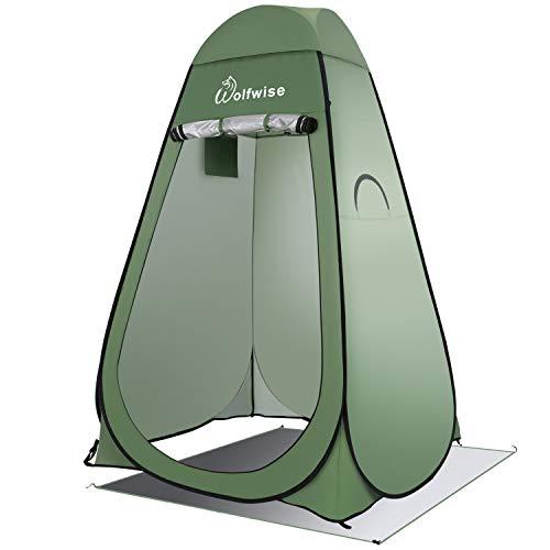 WolfWise Tienda de Campaña Tent Abrir Cerrar Automáticamente Pop Up Portable Sirve Para Camping Playa Bosques Zonas de montaña Ducha Aseo Carpas Vestidor Azul /Camuflaje /Verde