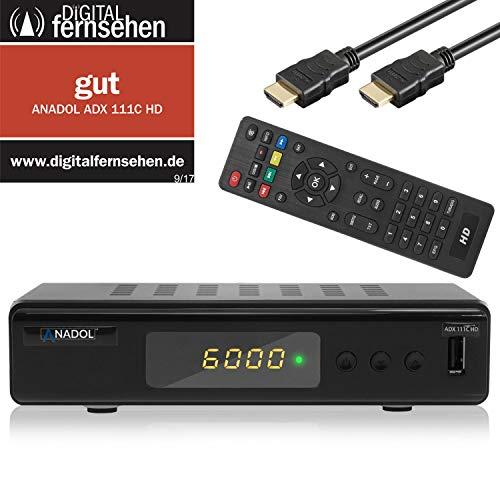 Xaiox Anadol 111c Full HD Receptor de Cable Digital (HDTV, DVB-C/C2, HDMI, SCART, PVR, Reproductor Multimedia, USB 2.0, 1080p) [Instalación automática]