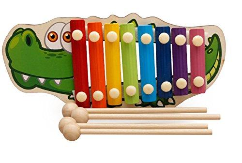 Xilófono Juguete, 8 Notas Xilófono, Xilofono para Niños, Xilófono Juguete de Madera de Instrumento Musical, Incluye 4 Palillo