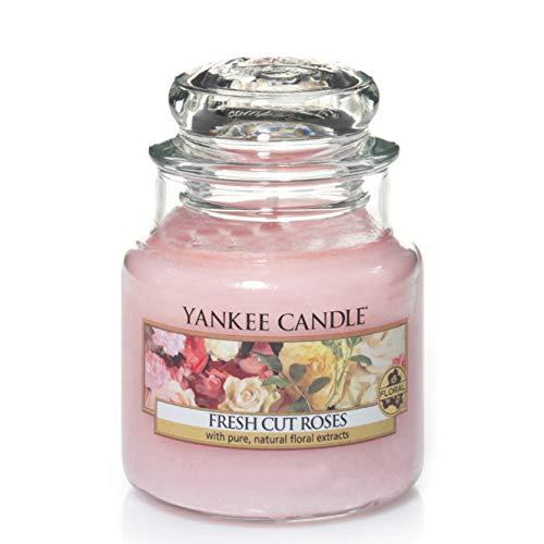 Yankee Candle Small Jar Candle, Fresh Cut Rose
