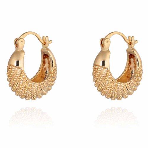 Yazilind 14K Encanto Gold Filled Diseño Pendientes de aro Smal simples para Idea regalo de las mujeres