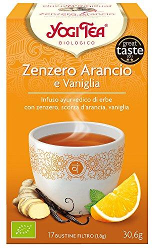 Yogi Tea Infusión de Hierbas Jengibre, Naranja y Vainilla - 17 bolsitas