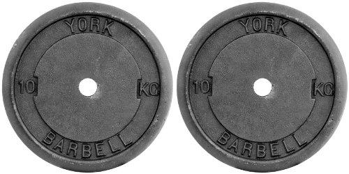 York Fitness - Lote de 2 Discos de Hierro Forjado (10 kg)